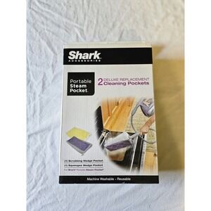 Shark Portable Steam‎ Pocket Deluxe Replacement Cleaning Pockets 2 Pack NEW